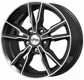 Диск литой 16x6.5 5x114.3 ET50 D66.1 IFREE Икигай Блэк Джек