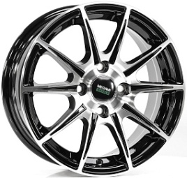 Диск литой 14x6 4x98 ET35 D58.6 Megami MGM-13 BKF
